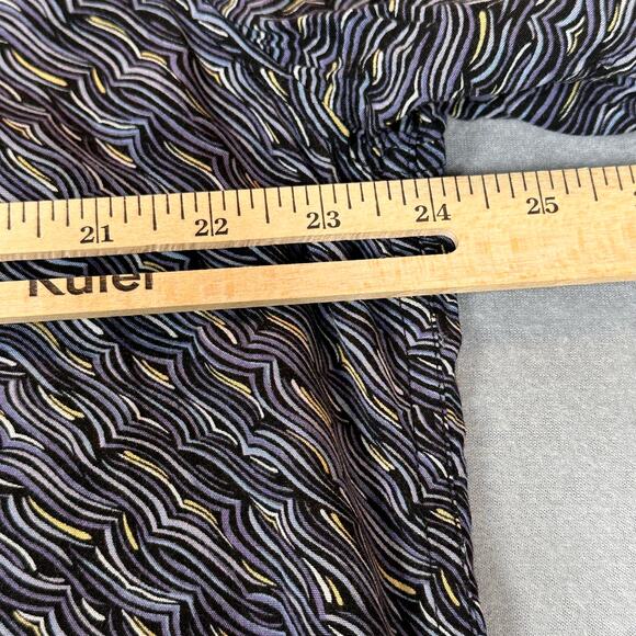 Claiborne Shirt Mens XL Blue Modern Fit Rayon Abstract Wave Pattern Long Sleeve - Picture 6 of 11